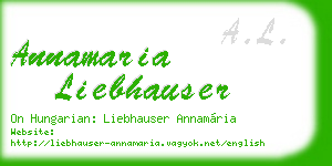 annamaria liebhauser business card
