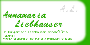 annamaria liebhauser business card